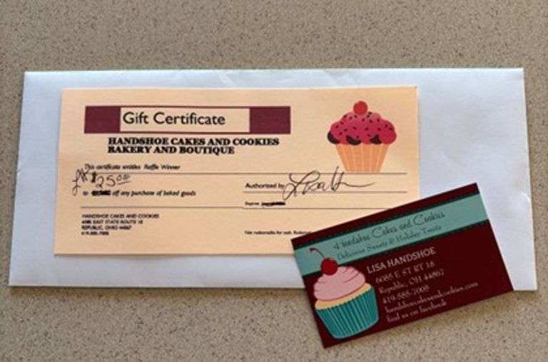 $25 Handshoe Cakes GC