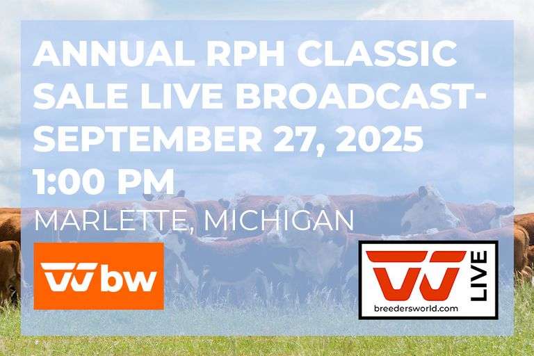 Annual RPH Classic Sale LIVE BROADCAST- September 27, 2025