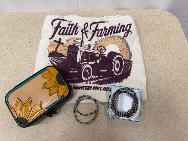 Jewelry Box, Navajo Pearls, Turquoise Necklace & T-shirt