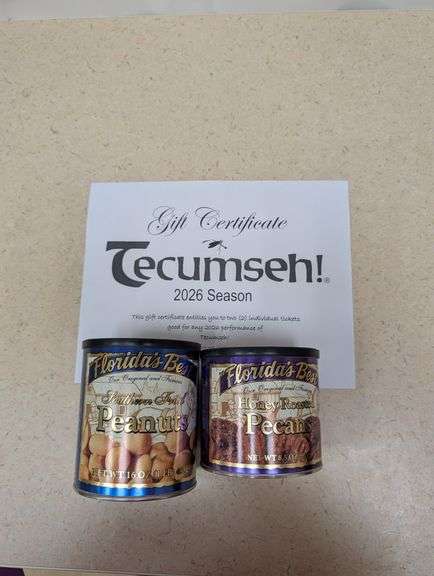 2 Tecumseh Tickets for Any Performance & Nuts