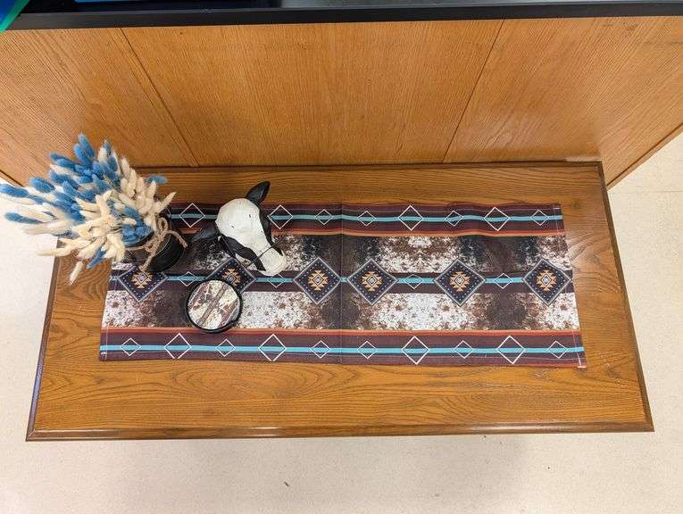 Wooden Table with Decor